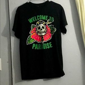 Oversized Floral Skull Tee